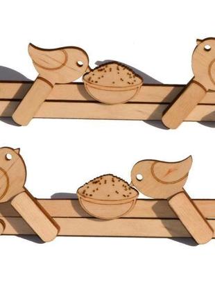 Пташки клюють кашку заготівля для бизиборда 200х100мм