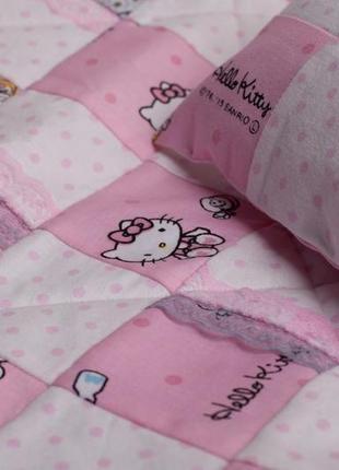 Ліжко для ляльок хелло кітті з мереживом подарунок для дівчинки подарунок на день народження4 фото