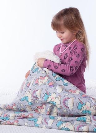 Плед детский единорог на радуге плед для новорожденного подарки для девочек детское одеяло фланель6 фото