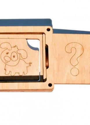 Заготівля для бизиборда вгадай хто там? песик 100х100мм