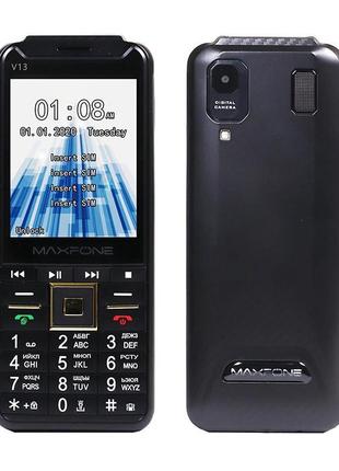 Мобільний телефон на 4 sim карти - maxfone v13 black, ліхтар, ...