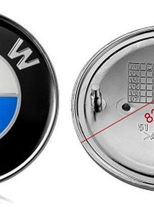Емблема, логотип bmw бмв 82 мм на капот, багажник е32 е34 е36 ...