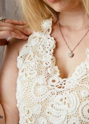 Весільна сукня ручної роботи.  ірландським мереживо9 фото