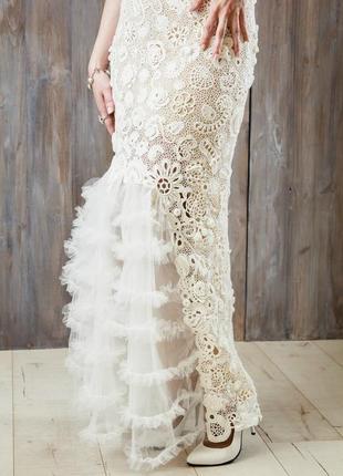Весільна сукня| ірландське мереживо | вінтажна біла сукня2 фото