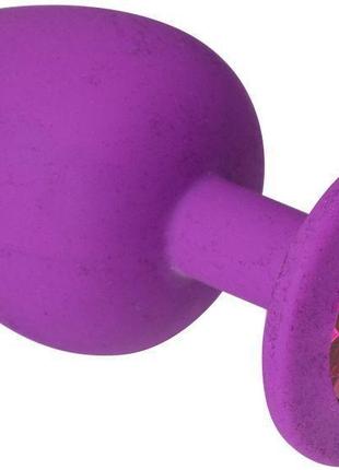 Анальна пробка, purple silicone pink-rhodolite,s