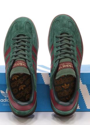 Кроссовки adidas handball spezial 'collegiate green burgundy'6 фото