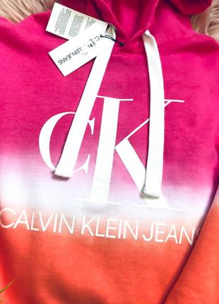 Стильне, яскраве тепле худі/світшот calvin klein! 100% оригінал! розмір м5 фото