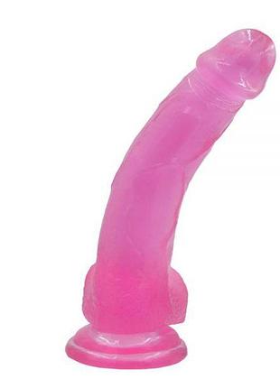 Фалоімітатор 8" jelly studs, pink 2