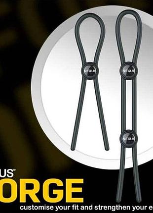 Ласо на член nexus forge чорне, 30 см 4