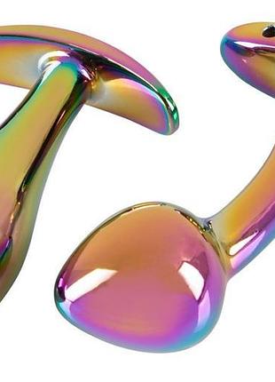 Набор пробок anos metal butt plug set rainb 3