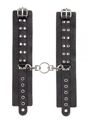 Наручники leather rastraints hand cuffs, black 2