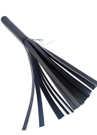 Мініфлоггер "модель - 20хвостів" 35 см (k) black натуральна шкіра
