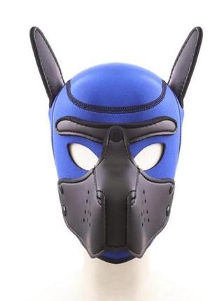Бдсм маска собаки be my master bondage puppy hood blue