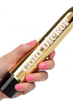 Вібратор naughty bits gold dicker vibe 6