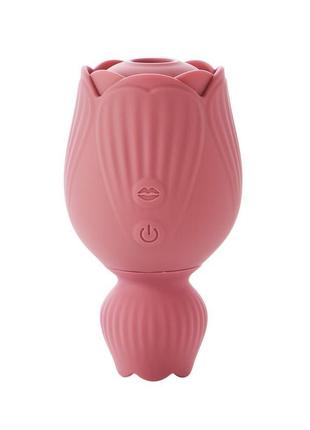 Вібратор для клітора-квітка двосторонній sweet em velvet lure,...