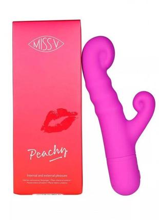 Вібратор-кролик peachy pretty violet miss v, рожевий