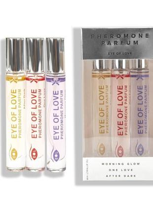 Набір ароматів із феромонами eye of love pheromone perfume set...
