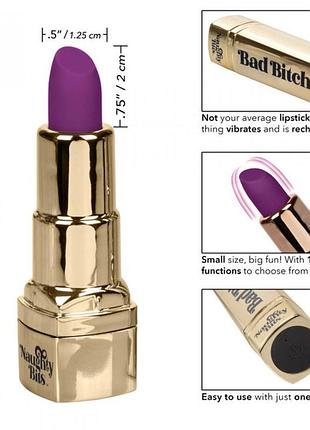 Вібратор помадка bad bitch lipstick vibrator 4