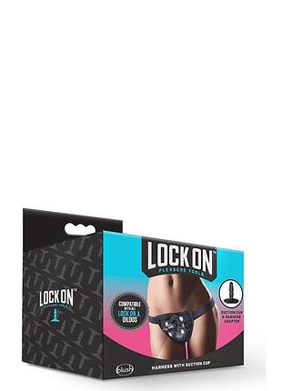 Трусики для страпона lock on strap on harness black 2