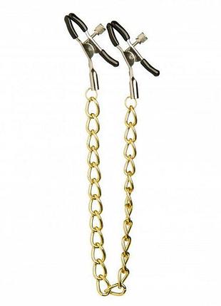 Затискачі на соски nipple play long chain, gold