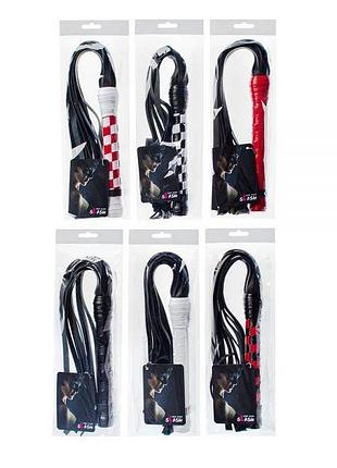 Флогер vip leather flogger, white 2