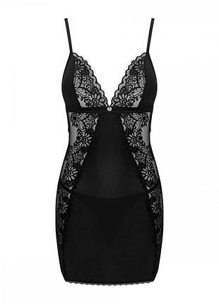 Пеньюар і стринги obsessive maderris chemise&thong; xs/s 3