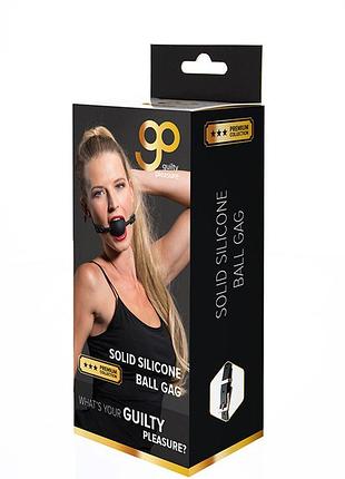 Кляп шарик gp premium solid silicone ball gag black 2