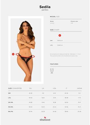 Стринги obsessive sedila s/m 7