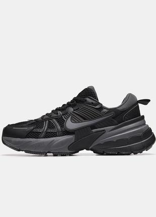 Жіночі кросівки найк в2к рунтек чорні / nike v2k runtekk black