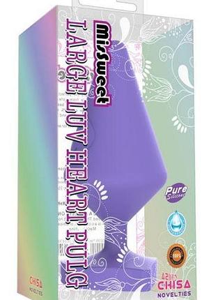 Плаг large luv heart plug-purple 4