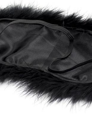 Маска на очі feather blindfold black 2