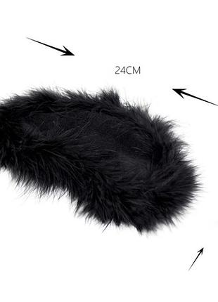 Маска на очі feather blindfold black 3