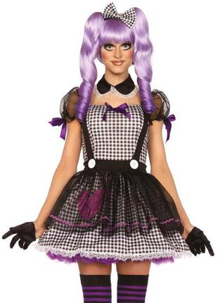 Костюм доллі leg avenue costume dead eye dollie black/white