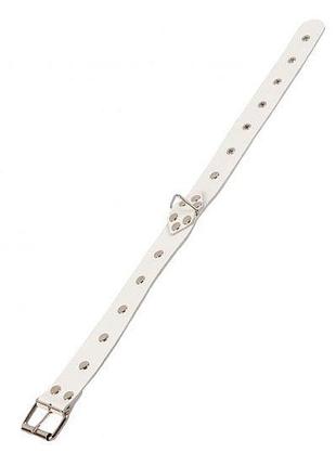 Нашийник leather restraints collar, white 2