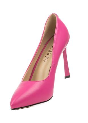 Туфлі-човники жіночі рожеві класичні 2401т-а1 фото