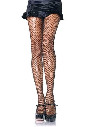 Колготки в сітку чорні leg avenue lycra fishnet pantyhose o/s