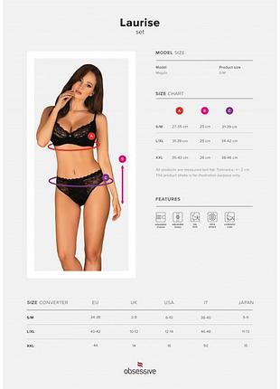 Комплект obsessive laurise komplet s/m 4