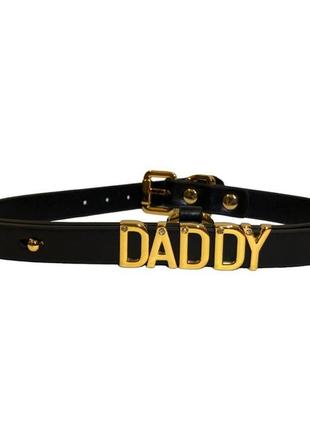 Чокер із написом daddy від upko з італійської шкіри, чорний із...