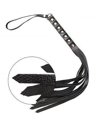 Флогер s&m; fancy leather floger, black 3