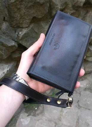 Чоловічий клатч гаманець з натуральної шкіри (кабір). барсетка натуральна шкіра.5 фото