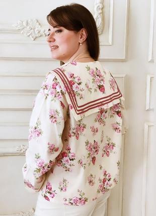 Романтична блуза в квіточки «емілі»10 фото