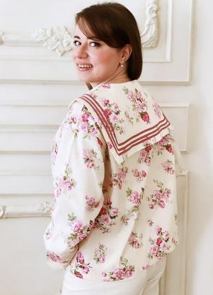 Романтична блуза в квіточки «емілі»9 фото