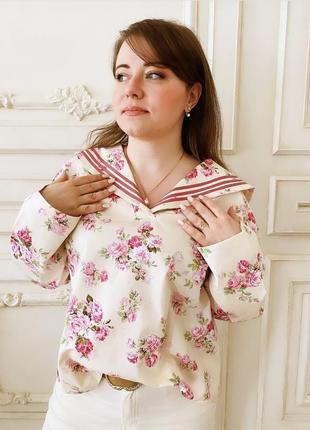 Романтична блуза в квіточки «емілі»5 фото