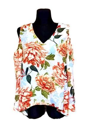 Блуза с открытыми плечами george цветы этикетка1 фото