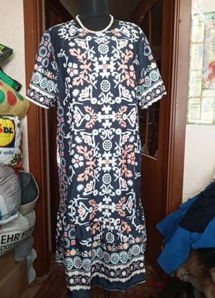Платье новое,шёлк,батал ,р.52,50,48 украина ц.300 гр