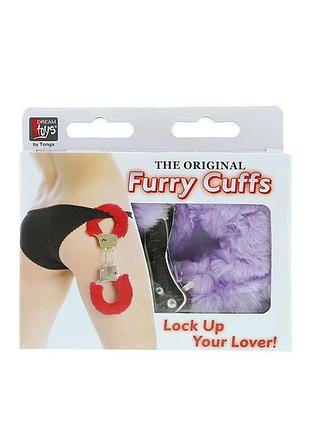 Наручники metal handcuff with plush, lavender 2