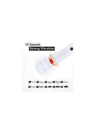 Вібратор-мікрофон білий massager super powerful 10 function 5