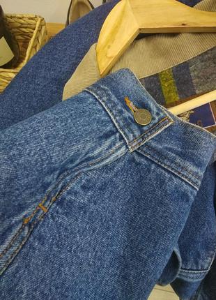 Mustang винтажная базовая объемная оверсайз джинсовая куртка бомпер косуха с вышивкой синего голубого цвета xl xxl 3xxl большого размера10 фото
