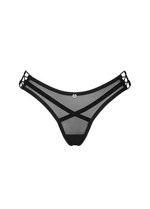 Напівпрозорі стринги roxelia obsessive, чорні, xs/s 5