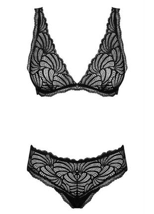 Комплект obsessive sweetia 2-pcs set black s/m 3